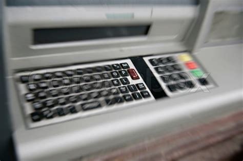 Atm Automated Teller Machine Qwerty Keyboard Stock Photo Colourbox