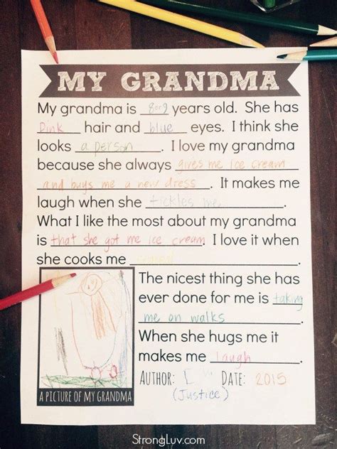 All About My Grandma Printable