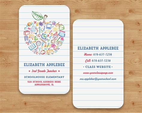Teacher on call cute apple chalkboard business card. 11 best Sub business cards images on Pinterest | Teacher ...