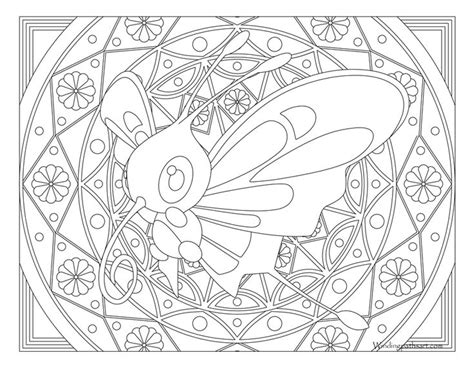 A Coloring Page With An Image Of A Bee And Flowers In The Center As