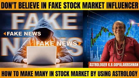 How To Make Money In Stock Market Fake Stock Market Influencer