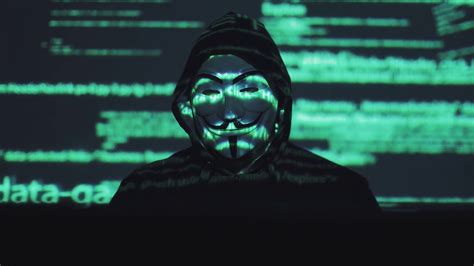 Anonymous In Mask Steals User Data On Stock Footage Sbv 323770243