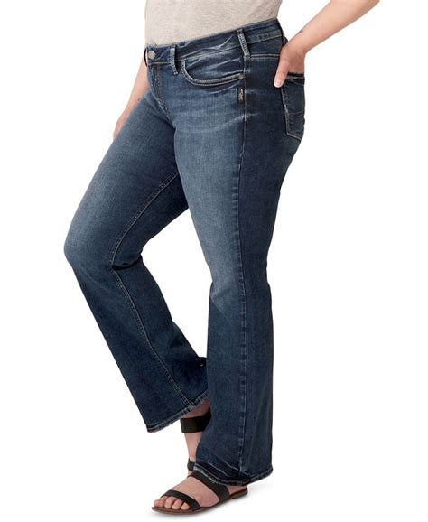 Silver Jeans Co Plus Size Mid Rise Suki Slim Bootcut Jeans Macys