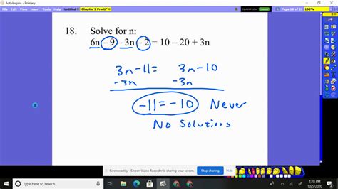 algebra chapter 3 practice test 2 17 20 youtube