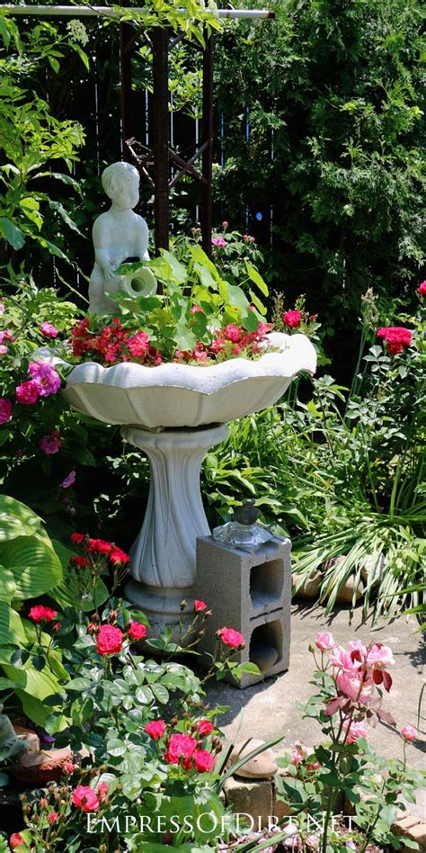 Create A Garden Art Birdbath Planter Empress Of Dirt