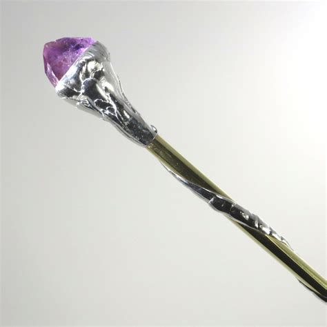 Amethyst Crystal Wand Pagan Wiccan Magic Wand Witch Wizzard Etsy
