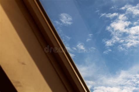 Beautiful Clouds Through Window On Sunny Day Stock Image Image Of