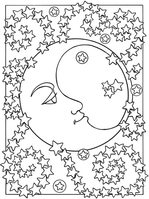 Phases Of The Moon Coloring Pages For Kids