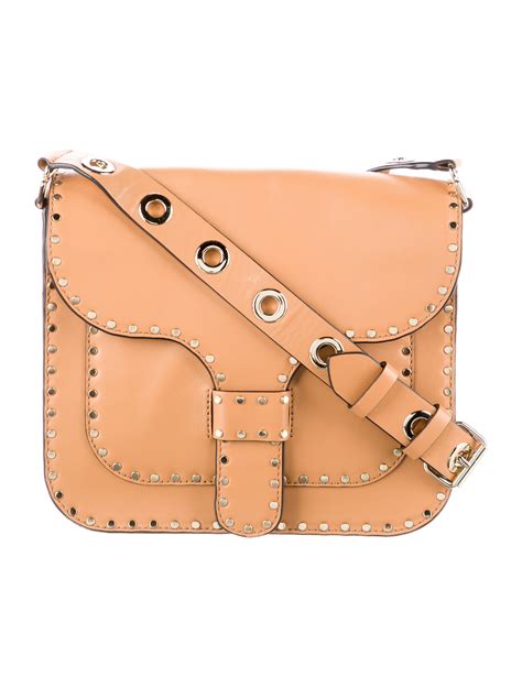 Rebecca Minkoff Studded Leather Crossbody Bag Brown Crossbody Bags