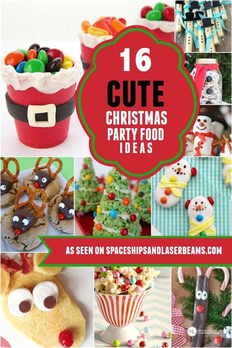 So, think about cute santa themed recipes or christmas trees shaped food or santa cheeseballs or snowman cheeseballs. 16 Cute Kids Christmas Party Food Ideas - Spaceships and ...