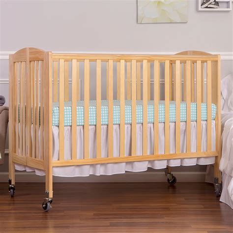 dream on me folding full size convenience crib in natural cymax business