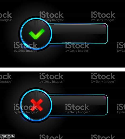 Ok And Cancel With Glossy Button Stock Illustration Download Image