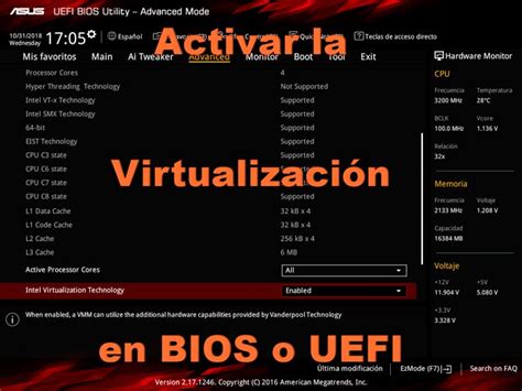 Como Activar Virtualización En Bios Y Uefi Con Vt X Y Amd V