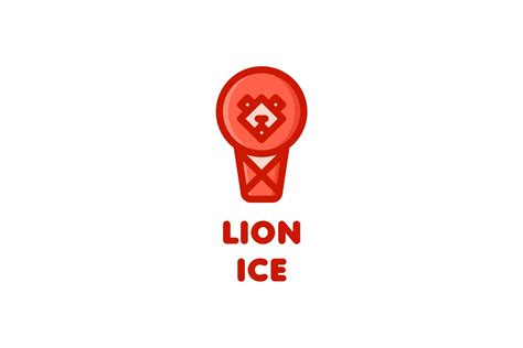 Lion Ice Logo Ice Logo Ice Cream Logo Geometric Logo Design