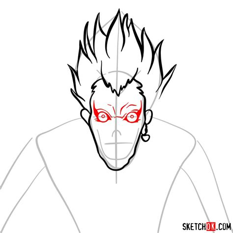 How To Draw Ryuk Death Note Sketchok Step By Step