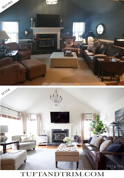 Before And After A Living Room Transformation Tuft And Trim Living
