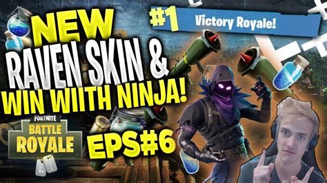New Raven Skin And Guided Missile Win With Ninja Fortnite Youtube
