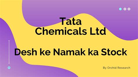 It leads the branded salt market with a market share. Which share to buy tomorrow?- Tata Chemicals share ...