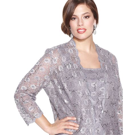 Maybe you would like to learn more about one of these? Alex evenings Plus Size Sequin Lace Dress And Jacket in ...