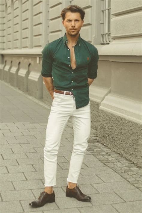 Best Green Shirt Matching Pants Ideas Green Shirt Outfit Men