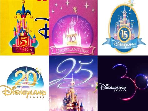 30 Years Of Anniversary Logos Disneyland Disney Rétro Disney