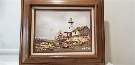 Everett Woodson Original Oil On Canvas Beautiful Seashore And