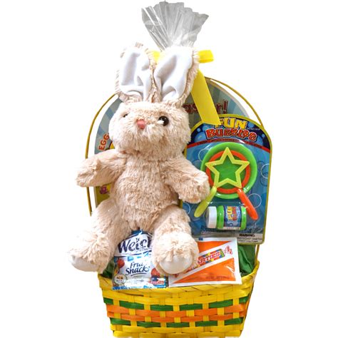Wondertreats Medium Basket Bunny Plush Toy And Candy Easter Baskets
