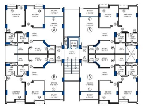 Bhk And Bhk Apartment Floor Plan Autocad File Cadbull Designinte Com