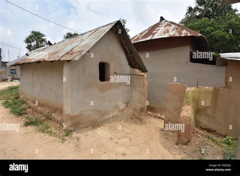 Tribal Mud Hut Of Bonerpukurdanga A Santali Village At Bolpur In The