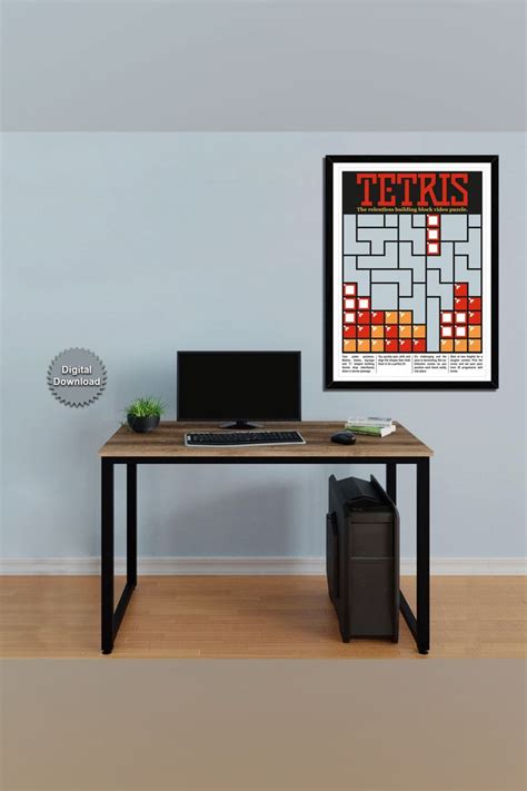 Minimalist Design Printable Tetris Poster Pixel Art Tetris Etsy In