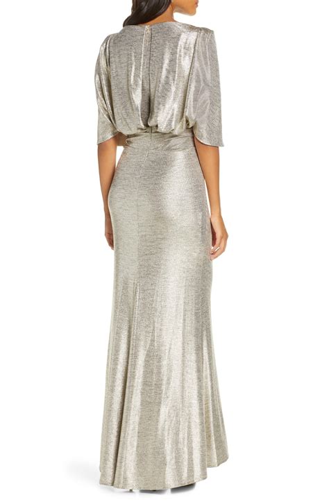 Eliza J Capelet Sleeve Ruched Evening Gown Nordstrom Evening Gowns