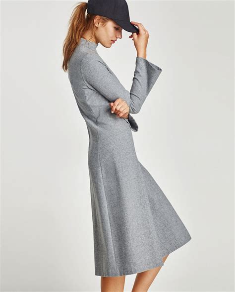 Long Sleeve Midi Dress Midi Dresses Woman Zara United Kingdom Long