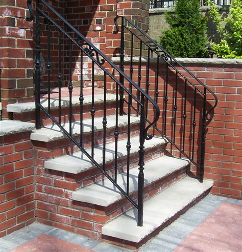 Install a metal stair railing kit on outdoor steps to increase safety, pass building codes and complete your deck railing look all at once. Customized Indoor/outdoor Wrought Iron Balcony/stair ...