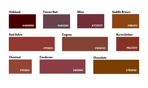 20 Dark Brown Colors With Codes