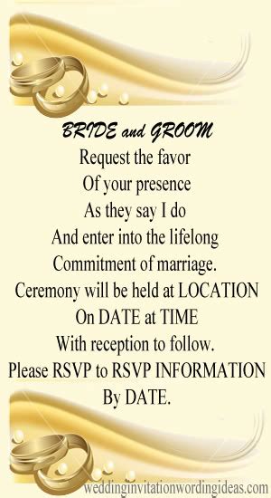 Formal Wedding Invitation Wordings How To Write