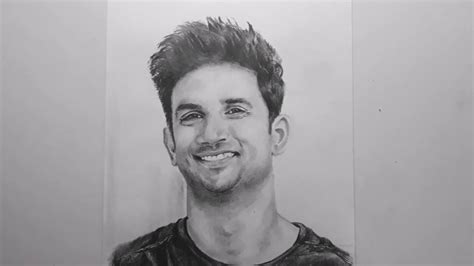 Pencil Drawing Tribute To Sushant Singh Rajput Youtube