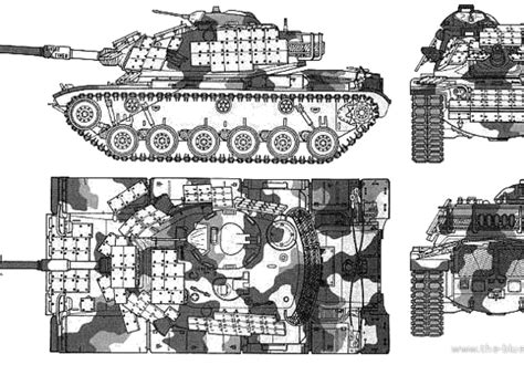 Tank M60a1 Patton Drawings Dimensions Figures Download Drawings