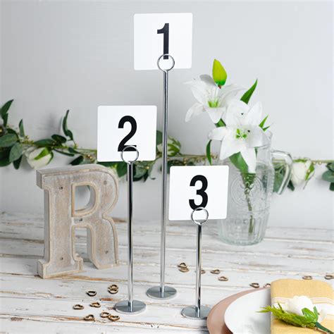 Table Number Holders Card Place Name Menu Photo Holder Numbers - x12 | eBay