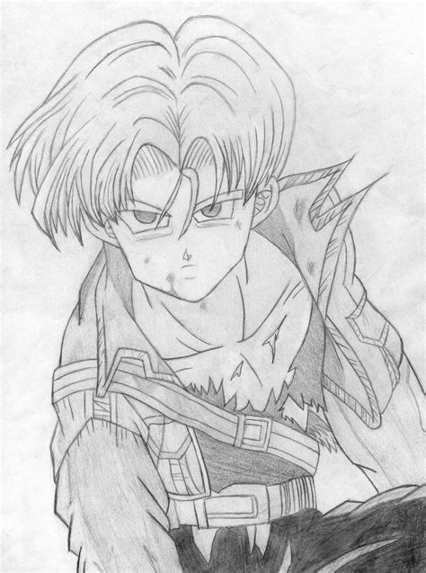 Dragon ball z vegeta y trunks dbz images kid buu comic book characters fictional characters simple artwork deviantart my character. My drawing of Trunks - Dragon Ball Z Fan Art (16445122 ...