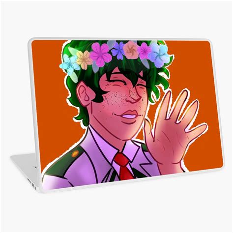 Flower Crown Deku Laptop Skin For Sale By Spxceotter Redbubble