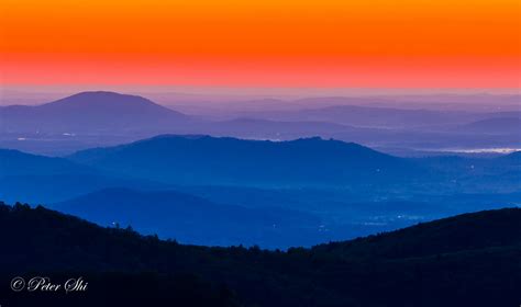 Mountain View Before Sunrise Beautiful Orange Colored Sky Flickr