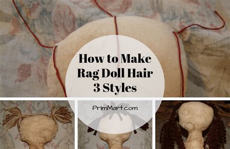 How To Make Rag Doll Hair 3 Yarn Hair Styles Prim Mart Rag Doll