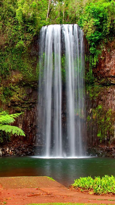 55 Tropical Waterfalls Wallpapers Download At Wallpaperbro Waterfall Wallpaper Waterfall