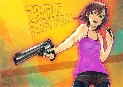 brown eyes brown hair ex driver gou double trigger gun pantyhose sakakino lisa weapon