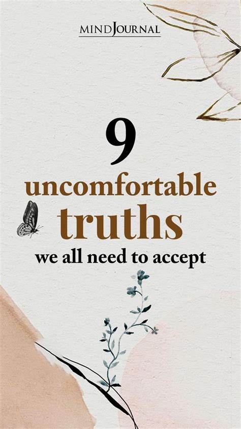 9 uncomfortable truth we all need to accept an immersive guide by the minds journal