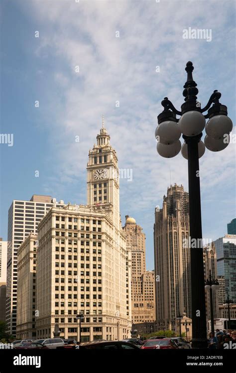 Wrigley Building On North Michigan Avenue In Chicago Illinois Stock