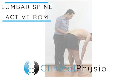 Lumbar Spine Active Range Of Motion Movement Clinical Physio YouTube