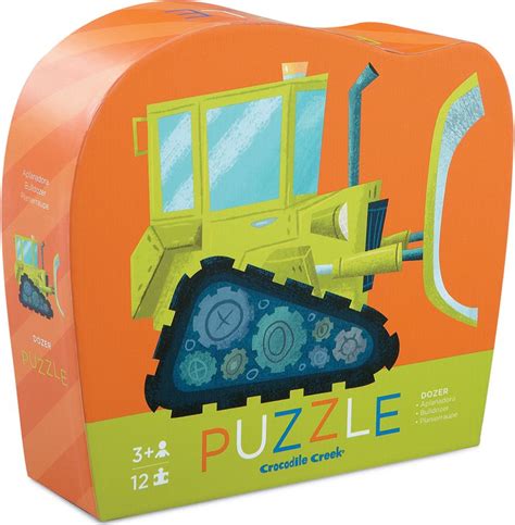 Crocodile Creek Mini Shaped Box Puzzle Dozer