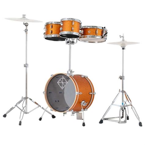 Dixon Drums Jet Set Plus 5pc Drum Kit Whardware Orange Sparkle At