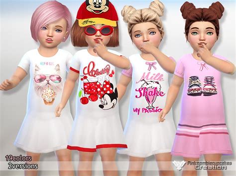 Cutenew Nightgowns In 2 Versions Found In Tsr Category Sims 4 Toddler Female Sims 4 Toddler